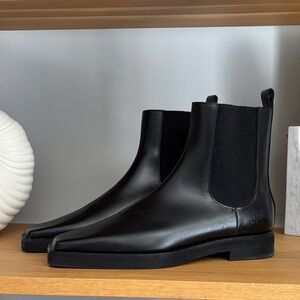 Toteme Sleek Black Ankle Booties